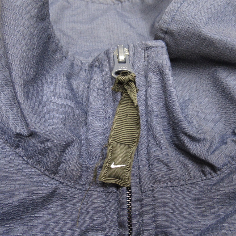 Nike Jacket Men Large Navy Full Zip Lightweight Ripstop Packable Windbreaker VTG - Picture 7 of 13
